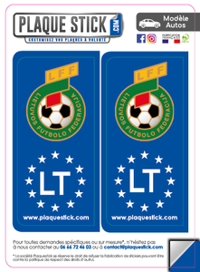 115 -Lituanie "Lietuva" -Futbolo Federacija PlaqueStick