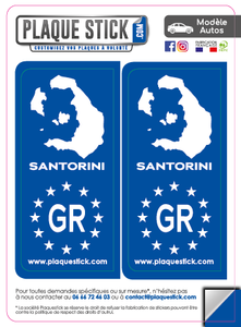 116 -Grèce "Ellàda" Santorini PlaqueStick