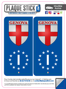 117 -Italie "Italia" Genova PlaqueStick