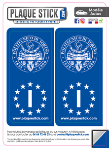 117 -Italie "Italia" -Torino Politecnico PlaqueStick