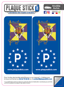 119 -Portugal "Coimbra" Bandeira PlaqueStick