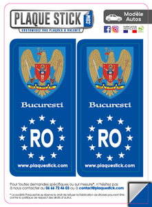 120 -Roumanie "România" -Bucuresti Blazon PlaqueStick