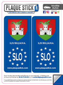 122 -Slovénie "Slovenija" Ljubljana PlaqueStick