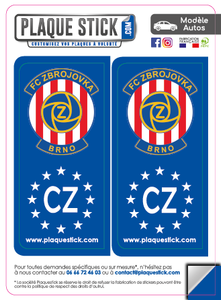 124 -Tchequie "Tchequie" Brno, FC Zbrojovka PlaqueStick