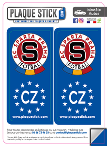 124 -Tchequie "Tchequie" Praha, AC Sparta PlaqueStick