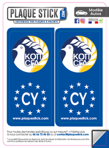 126 -Chypre "Kypros" CFA PlaqueStick