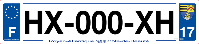 17 -Plaque immatriculation 