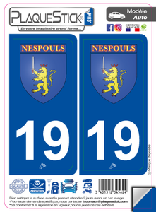 19 -Nespouls "Blason" PlaqueStick
