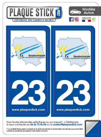 23 -La Souterraine PlaqueStick