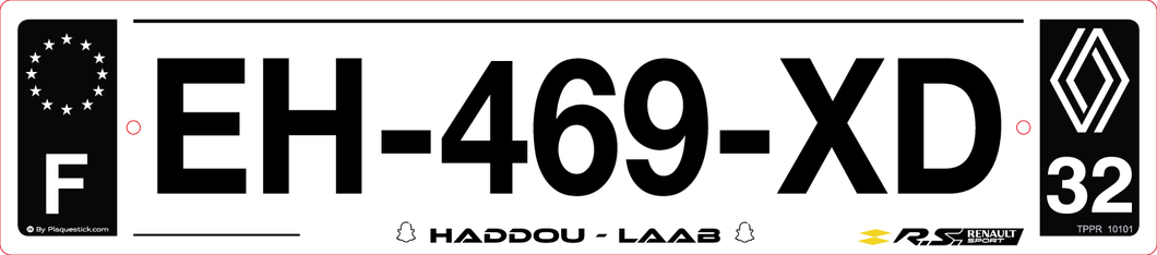 32 -Plaque immatriculation 