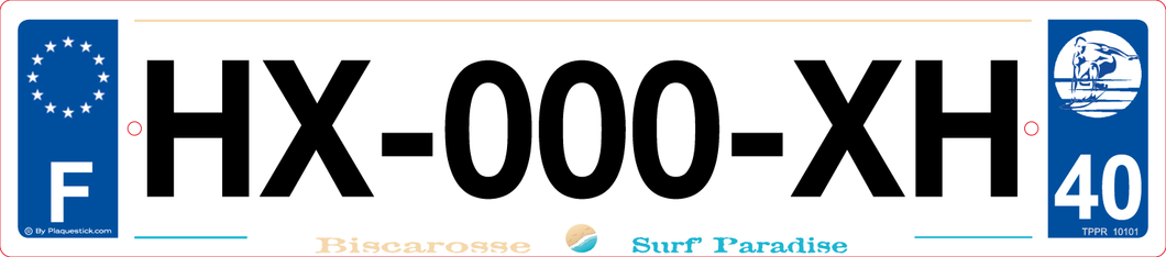 40 -Plaque immatriculation 