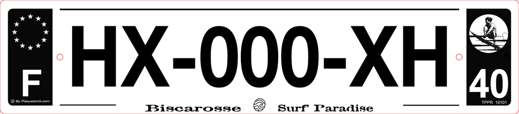 40 -Plaque immatriculation 