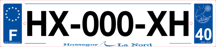 40 -Plaque immatriculation 