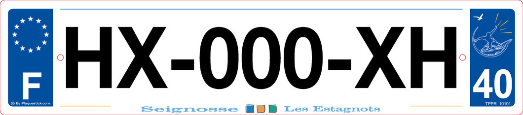 40 -Plaque immatriculation 