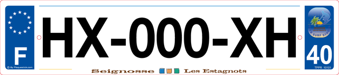 40 -Plaque immatriculation 
