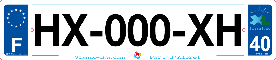 40 -Plaque immatriculation 