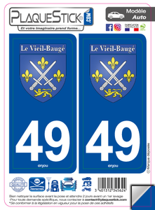 49 -Le Vieil Baugé "Blason" PlaqueStick