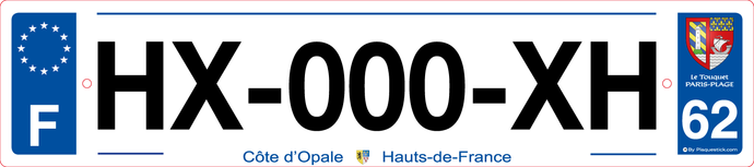 62 -Plaque immatriculation 