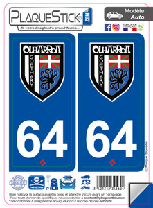 64 -Guéthary "Olharroa" Blason PlaqueStick