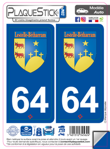 64 -Lestelle-Bétharram "Blason" PlaqueStick