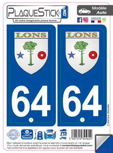 64 -Lons "Blason" PlaqueStick