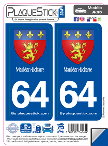 64 -Mauléon-Licharre "Blason" PlaqueStick