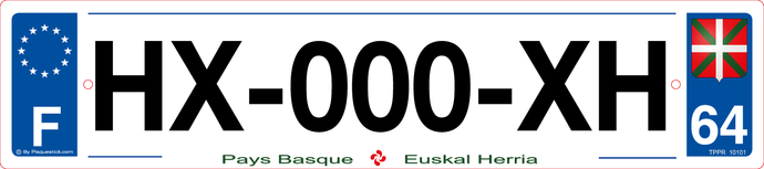 64 -Plaque immatriculation 