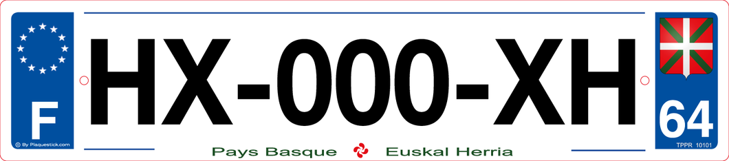 64 -Plaque immatriculation 