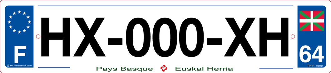 64 -Plaque immatriculation 