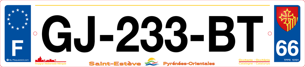 66 -Plaque immatriculation 