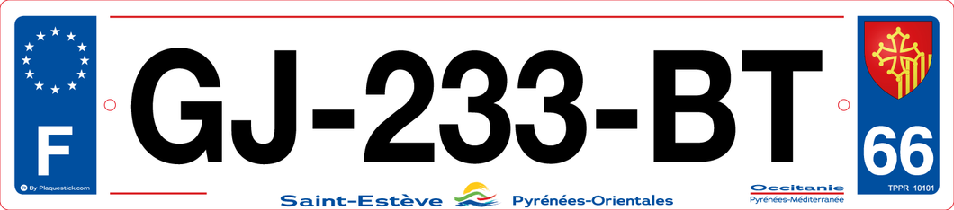 66 -Plaque immatriculation 
