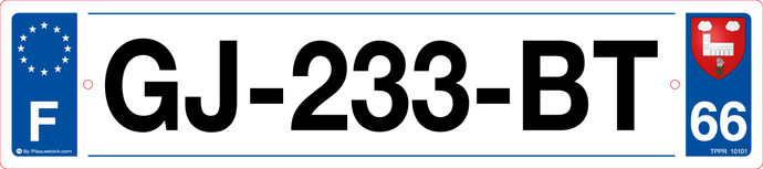 66 -Plaque immatriculation 