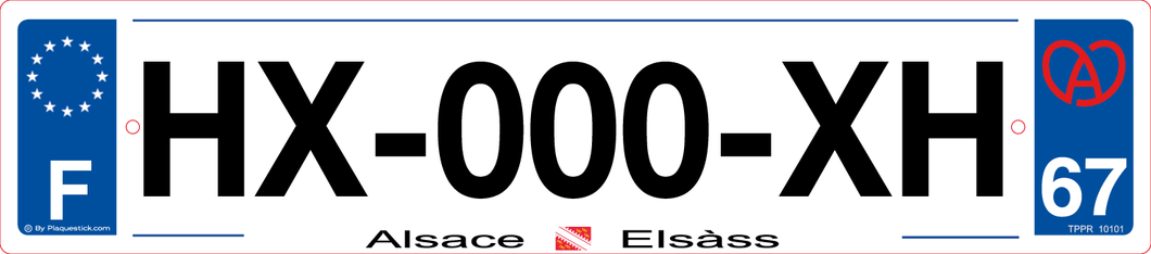 67 -Plaque immatriculation 
