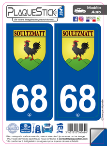 68 -Soultzmatt "Blason" PlaqueStick