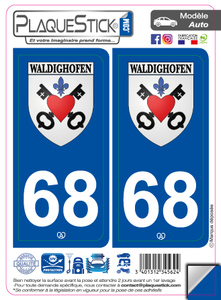 68 -Waldighofen "Blason" PlaqueStick