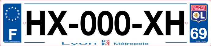 69 -Plaque immatriculation 