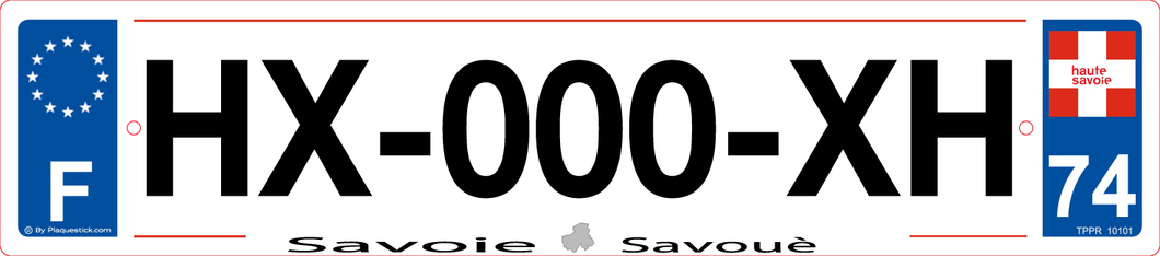 74 -Plaque immatriculation 