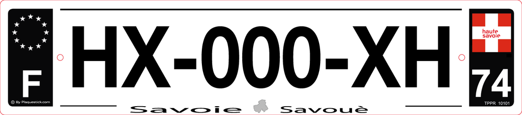 74 -Plaque immatriculation 