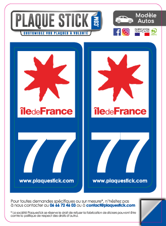77 -Île-de-France PlaqueStick