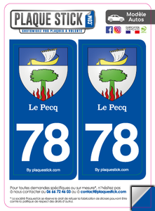 78 -Le Pecq "Blason" PlaqueStick