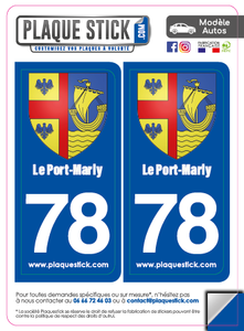 78 -Le Port Marly "Blason" PlaqueStick