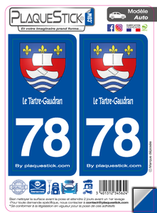 78 -Le Tartre-Gaudran "Blason" PlaqueStick