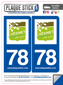 78 -Le Vésinet PlaqueStick
