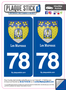 78 -Les Mureaux "Blason" PlaqueStick
