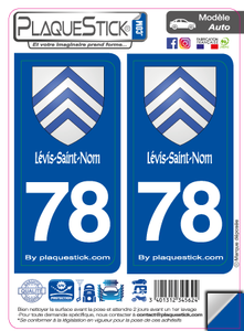 78 -Lévis-Saint-Nom "Blason" PlaqueStick