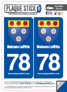 78 -Maisons Laffitte "Blason" PlaqueStick
