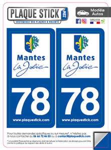 78 -Mantes-la-Jolie PlaqueStick