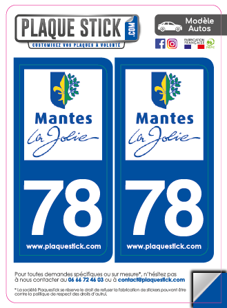 78 -Mantes-la-Jolie PlaqueStick