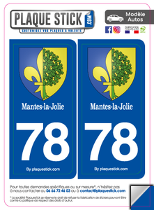 78 -Mantes-la-Jolie "Blason" PlaqueStick