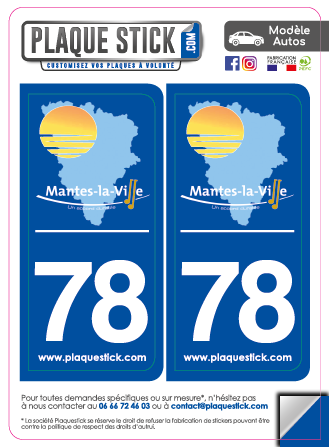78 -Mantes-la-Ville PlaqueStick